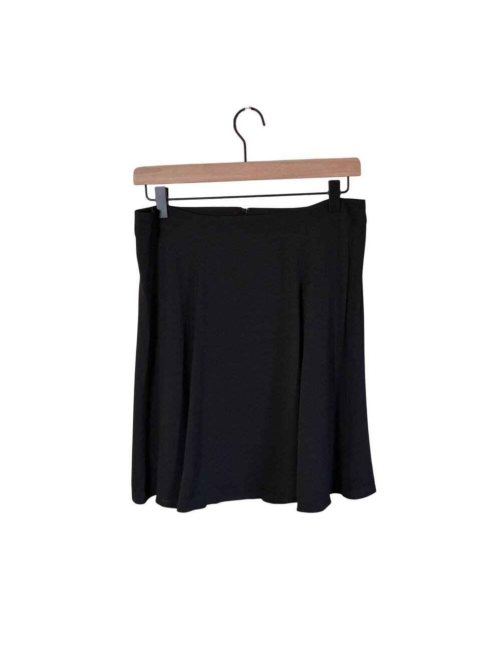 Reformation Black Crepe A-Line Skirt, Size 10, Altered Fits 8/10 Waist 15.25"